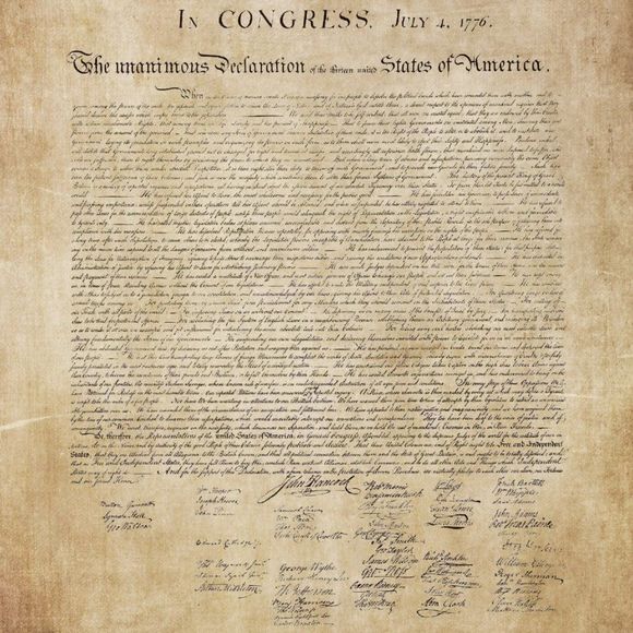 Custom 20oz Declaration of Independence tumbler! - Picture 2 of 2